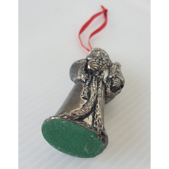 Macys Home for the Holidays Old World Silverplate Santa Christmas Ornament VTG - Picture 6 of 9
